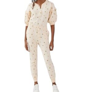 Something Navy Esmeralda Ruffle Jumpsuit